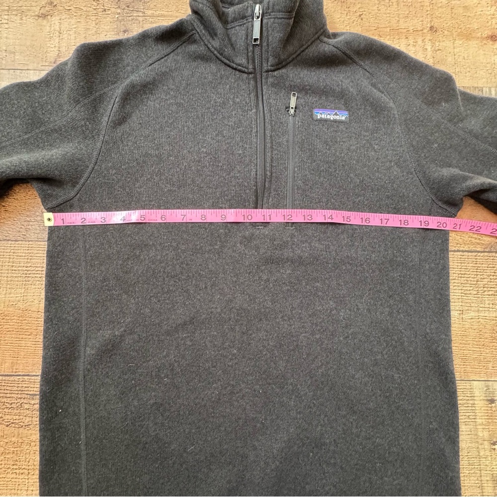 PATAGONIA 1/4 Zip Fleece Pullover Zip Chest Pocket Womens SMALL Charcoal Gray - Picture 9 of 10